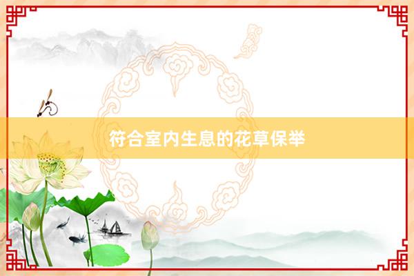 符合室内生息的花草保举